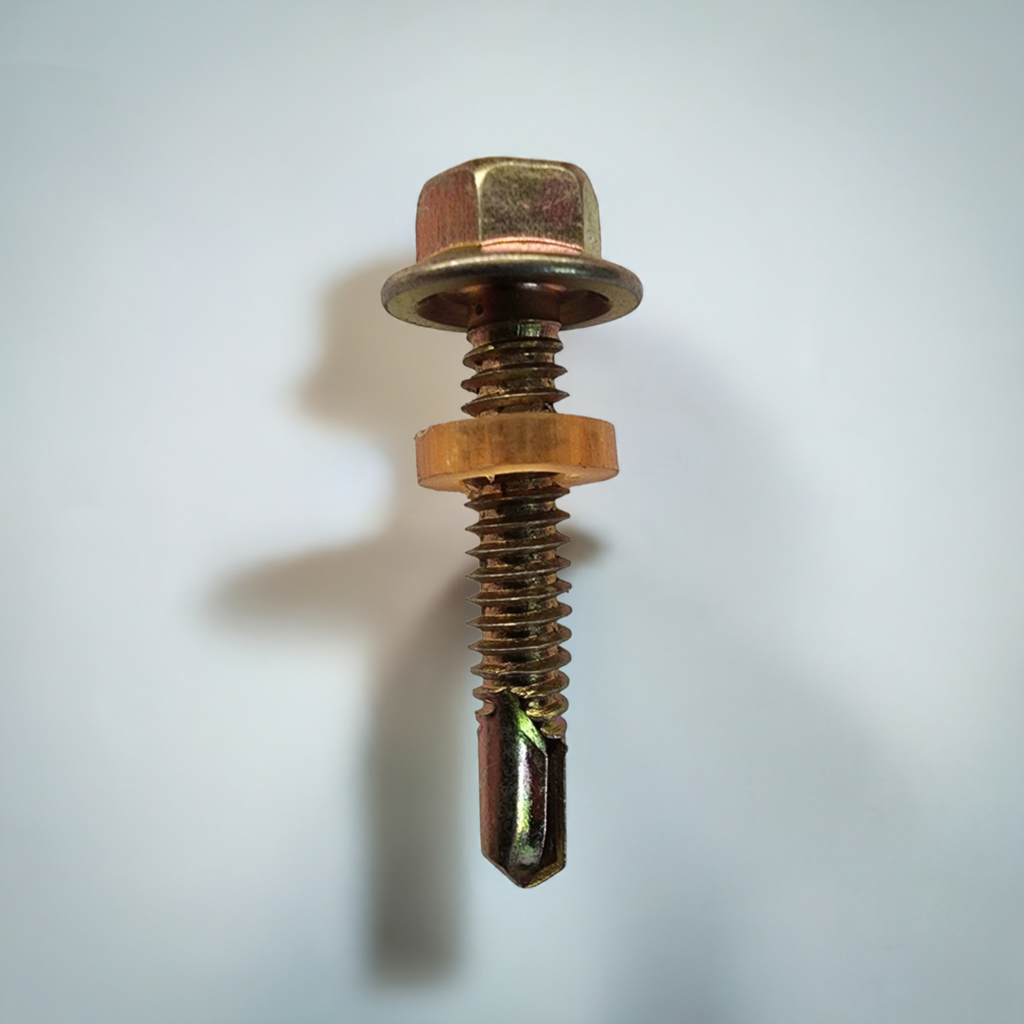 Self-Tapping Screws 1-1/4" Hex Head | Zinc Plated | Bulk Pack of 100
